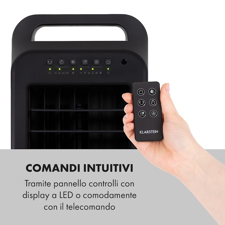 Cooler Rush, Ventilatore, Raffreddatore Evaporativo, Telecomando, 2 Piastre Eutettiche, 5,5L, 45W