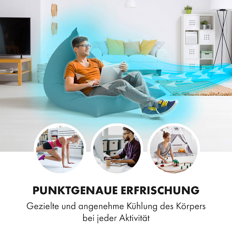 Polar Tower Smart Ventilator Luftkühler 7L 85W Fernbedienung Eispack Schwarz