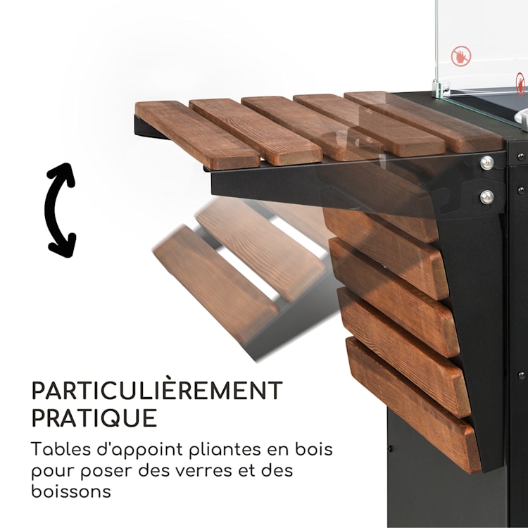Flagranti Plus radiateur à gaz 8kW tables d'appoint inox