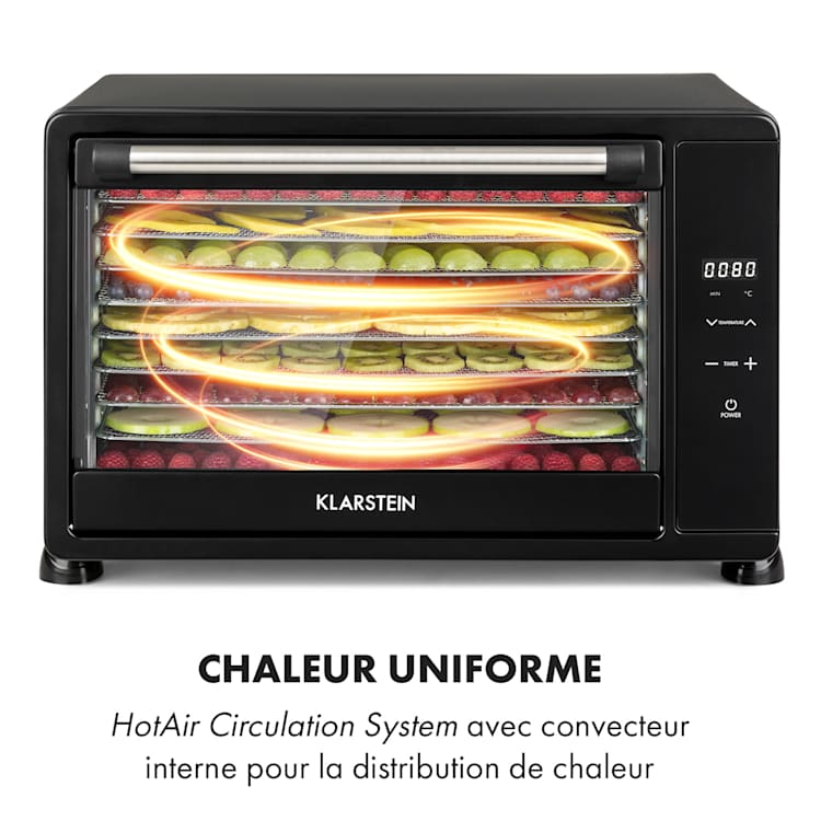 Mega Jerky Déshydrateur 650W 50-80 ° C Minuterie à écran tactile LCD