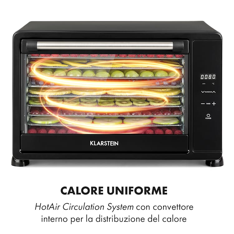 Mega Jerky, Essiccatore, display touch LC, timer, 50-80°C, 650W