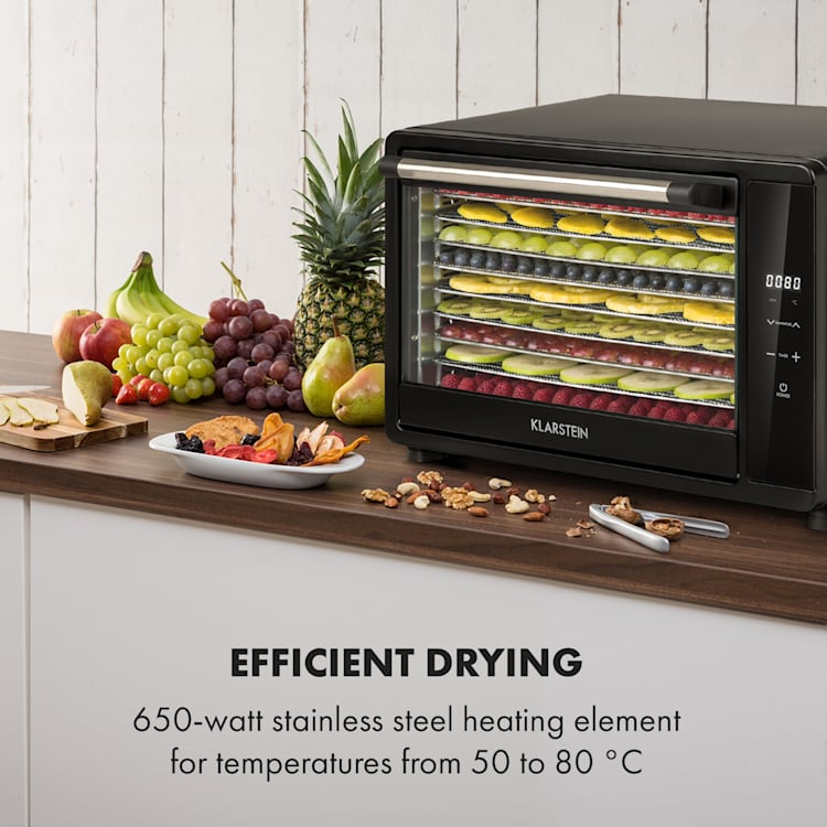 Mega Jerky, automat do suszenia, 650 W, 50–80°C, wyświetlacz dotykowy LC, timer