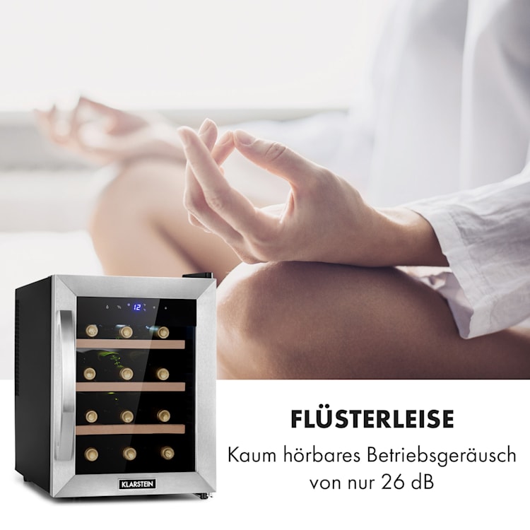 Reserva 12 Uno Weinkühlschrank 12 Flaschen 31 Liter Edelstahl 1 Kühlzone | 12 Flaschen
