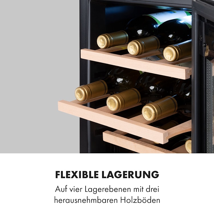 Reserva 12 Uno Weinkühlschrank 12 Flaschen 31 Liter Edelstahl 1 Kühlzone | 12 Flaschen
