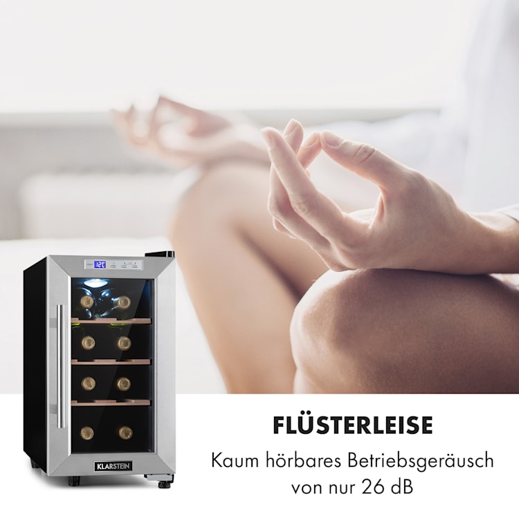 Reserva 8 Uno Weinkühlschrank 23 Ltr 8 Fl 11-18 °C 26 dB Edelstahl 1 Kühlzone | 8 Flaschen
