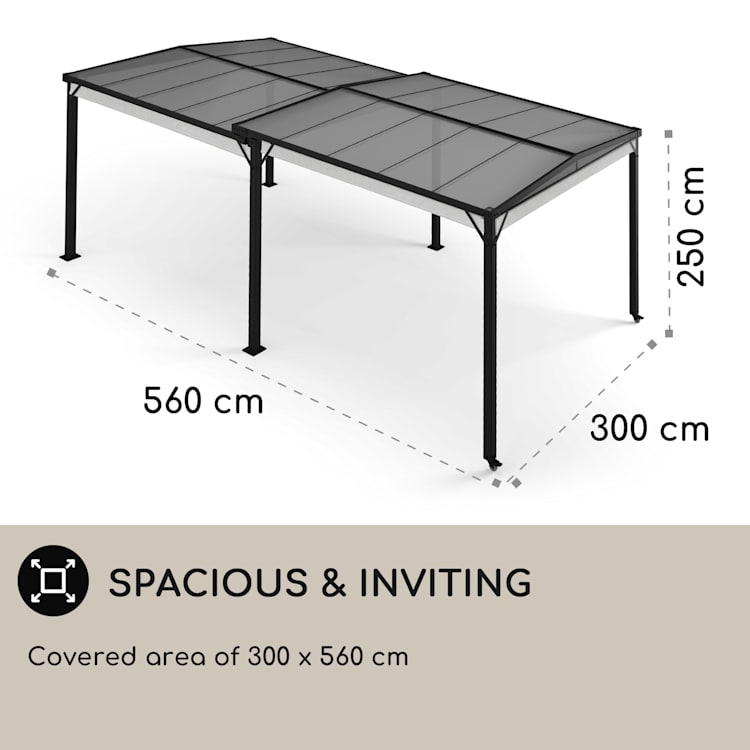 Pantheon Solid Sky Expand paviljoen zijwanden 3x3-5,6 m aluminium met zijwanden | Duifgrijs