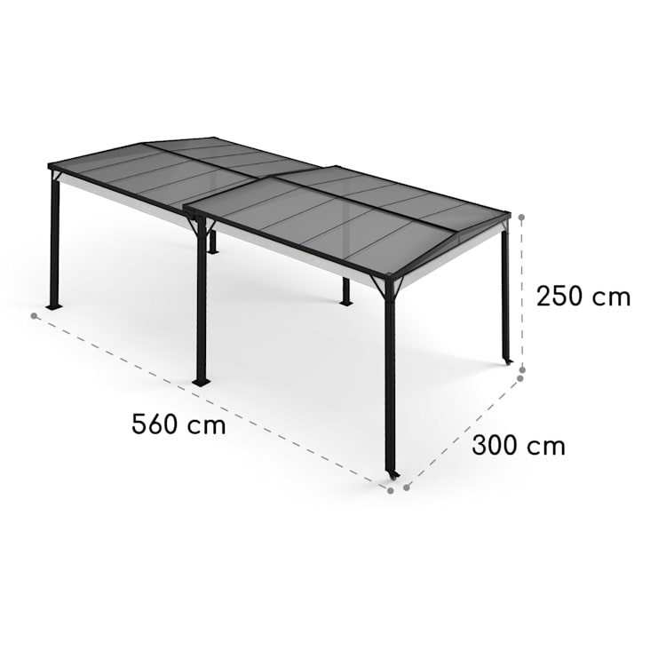 Pantheon Solid Sky Expand paviljoen zijwanden 3x3-5,6 m aluminium met zijwanden | Duifgrijs