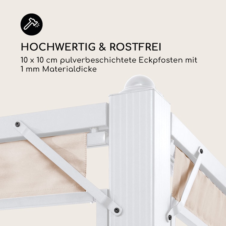Pantheon Cortina Pavillon mit Dach 3x6m 4 Seitenteile 3 x 6 m | Beige
