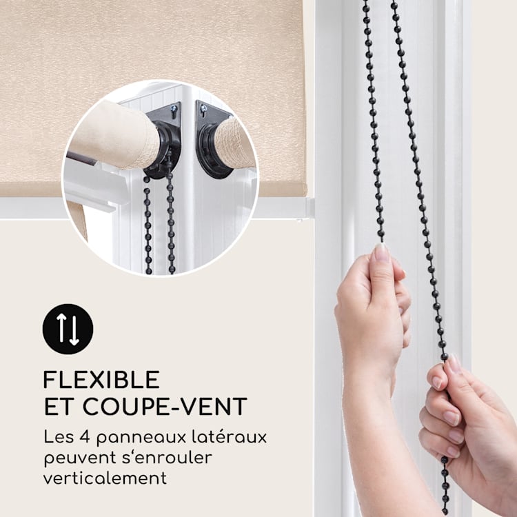 Pantheon Cortina, pavillon avec toit, 3 x 6m, 4 panneaux latéraux 3 x 6 m | Blanc | Beige