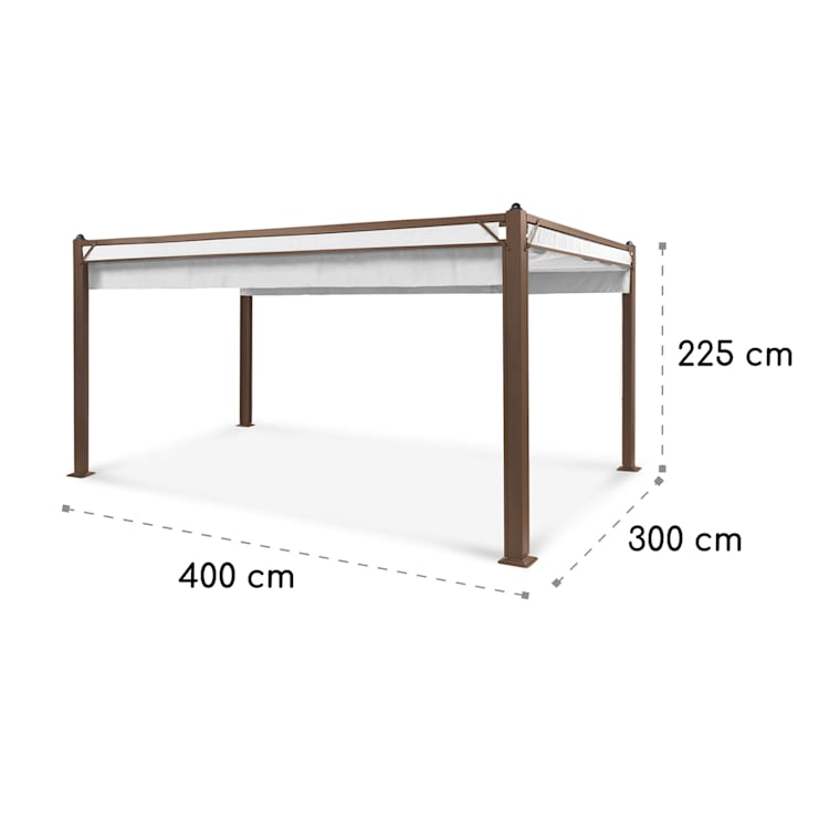 Pantheon Cortina Rust, pavilón, so strechou, 3x4 m, 4 bočné diely 3 x 4 m | Biela