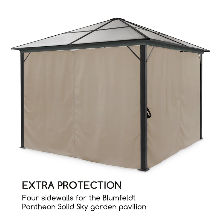 Pantheon Solid Sky, pavilon oldalfalai 3 × 3, 4 db, 140 g / m² 3 x 3 m | Sötétszürke