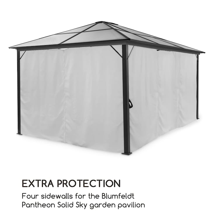 Pantheon Solid Sky, pavilon oldalfalai 3 × 4, 4 db, 140 g / m² 3 x 4 m | Galamb szürke