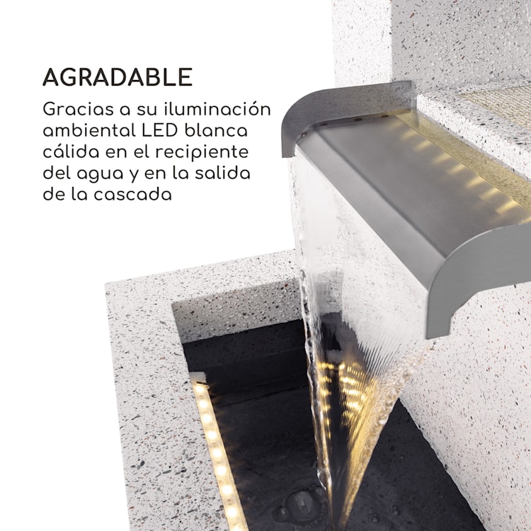 Fuente de jardín decorativa Bloomingstone 20W bomba zinc LED
