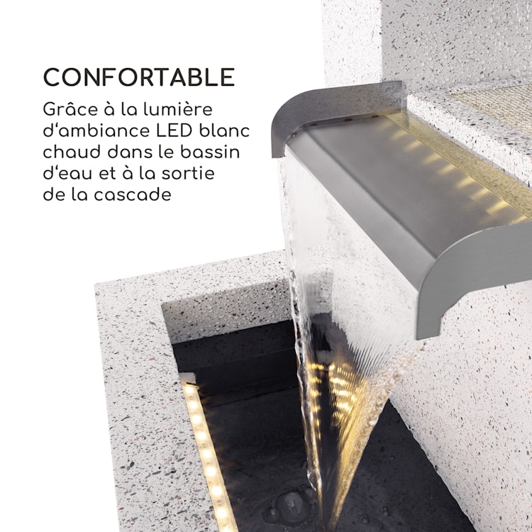 Bloomingstone fontein tuinfontein sierfontein 20W pomp zink LED