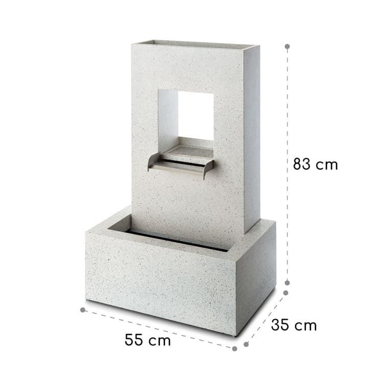 Bloomingstone fontein tuinfontein sierfontein 20W pomp zink LED