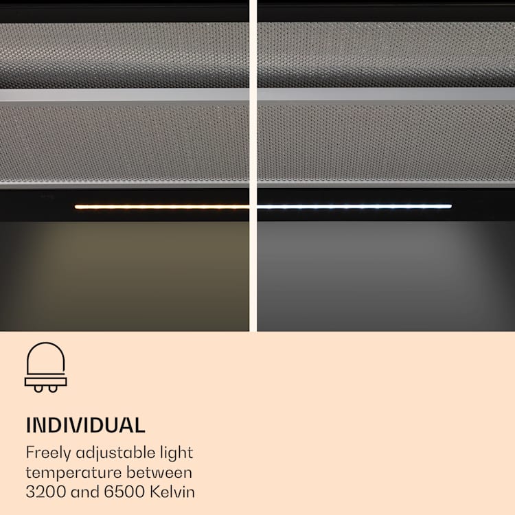 Mariana Neo 60 Exaustor de Ecrã Plano 60cm 640 m³/h de Exaustão LED 60 cm | Preto