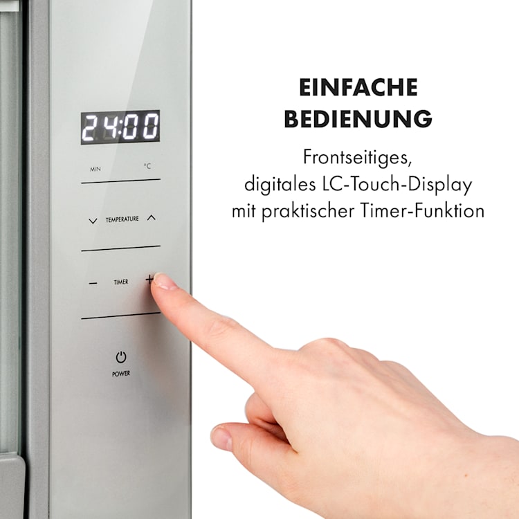 Mega Jerky Dörrautomat 650W 35-80°C LC-Touch-Display Timer 8 Ebenen Silber