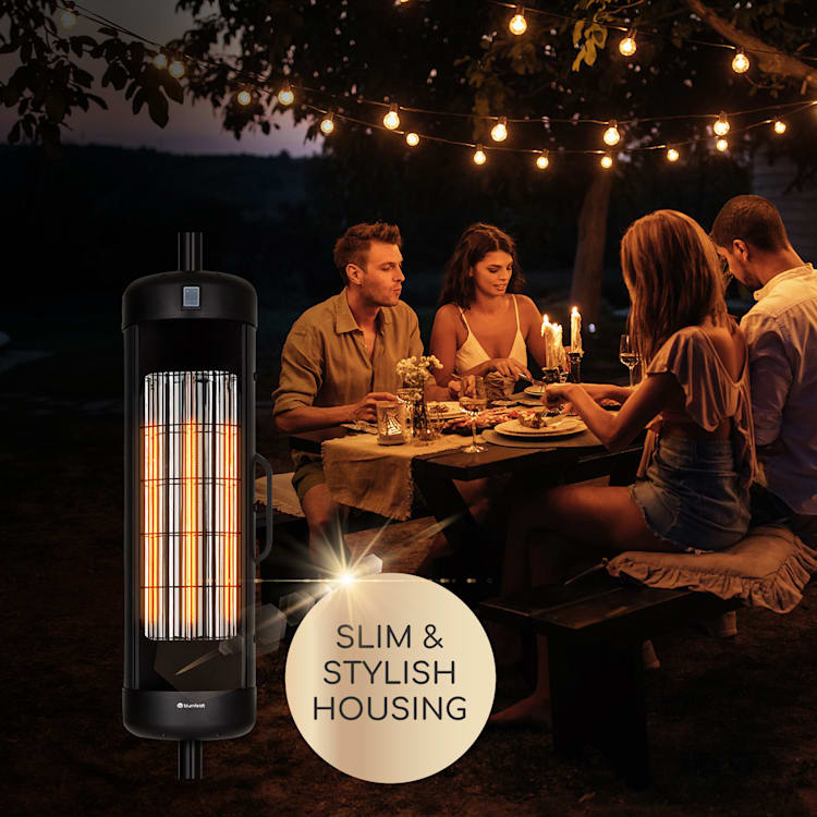 Heat Guru Turbo, sálavý ohrievač, 2000 W, IP54, vonkajšie použitie, montáž na slnečníky