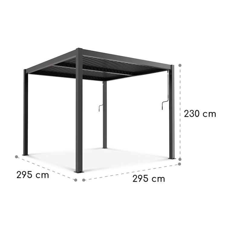Pantheon Climax Ambient 3x3 m 4 esquineros Techo bioclimático 3 x 3 m | Negro