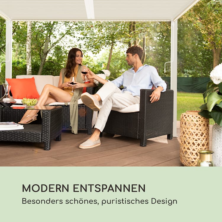 Pantheon Climax Ambient 3x3 m 4 Eckpfosten bioklimatisches Dach 3 x 3 m | Weiß