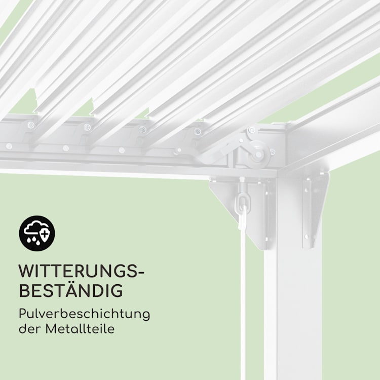 Pantheon Climax Ambient 3x3 m 4 Eckpfosten bioklimatisches Dach 3 x 3 m | Weiß