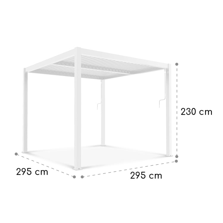 Pantheon Climax Ambient 3x3 m 4 Eckpfosten bioklimatisches Dach 3 x 3 m | Weiß