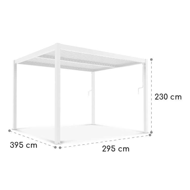 Pantheon Climax Ambient 3x4 m 4 hoekpalen bioklimatisch dak 3 x 4 m | Wit