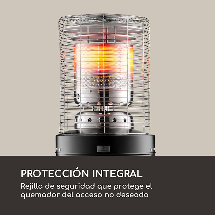 Heatwave Estufa de gas 10 kW (728 g/h) con ruedas, cubierta protectora y encendido piezoeléctrico Negro