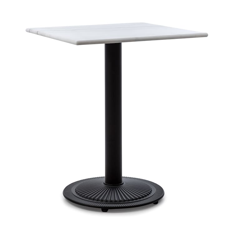 Table bistrot Patras Onyx avec marbre Art Nouveau 60 x 60 cm Hauteur : 72 cm rond Pied, rond