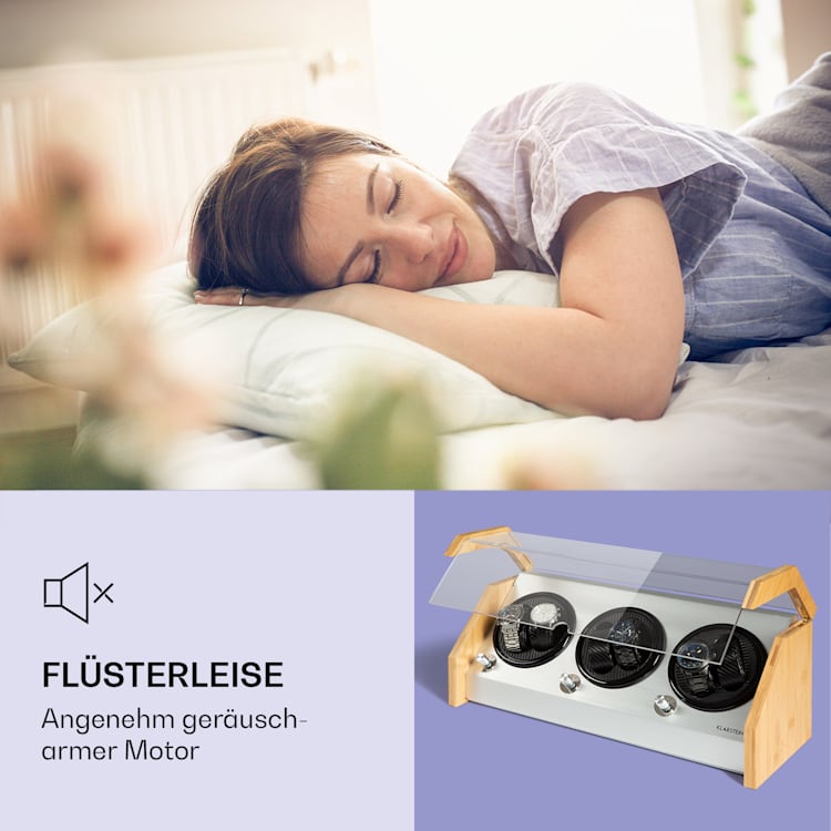 Garonne 6 Uhrenbeweger, 3 Drehteller, 6 Uhren, 3 Geschwindigkeiten, 4 Modi, bambus 6 Uhren