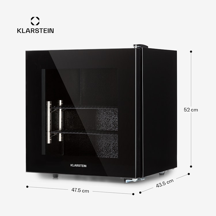 IceAge 36 Gefrierschrank 36 Liter EEK E 2 Etagen Thermostat Glasfront 36 Ltr | Schwarz