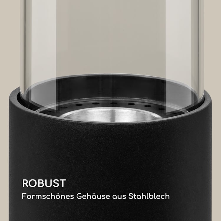 Fiamme Pila Ethanol-Kamin Edelstahl-Brenner 0,5 Liter 4-5 h Brenndauer Schwarz