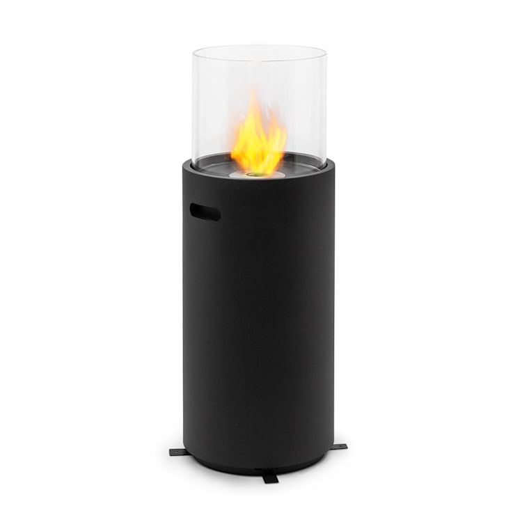 Fiamme Tamburo ethanol fireplace stainless steel burner 0.8 litre 4-5 h burning time Black