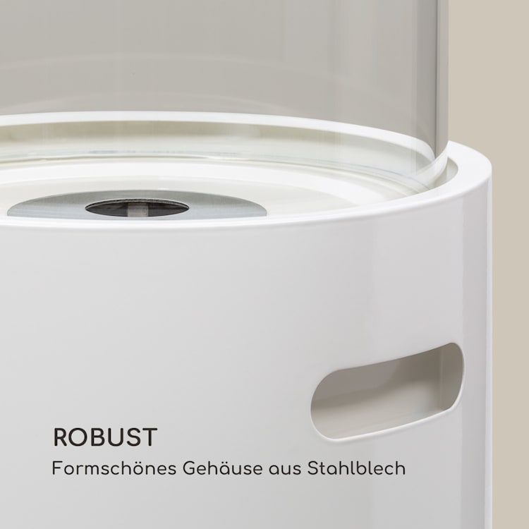 Fiamme Tamburo Ethanol-Kamin Edelstahl-Brenner 0,8Ltr 4-5 h Brenndauer Weiß