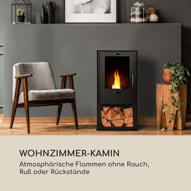 Fiamme Cantal Ethanol-Kamin Edelstahl-Brenner 1,2 Liter 4-6 h Brenndauer Schwarz