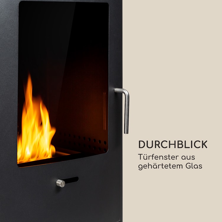 Fiamme Cantal Ethanol-Kamin Edelstahl-Brenner 1,2 Liter 4-6 h Brenndauer Schwarz