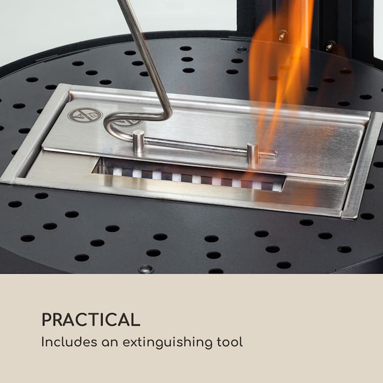 Fiamme Circulo, semineu etanol, arzator inox, 1,2 litri, timp de ardere 4-5 ore. Negru