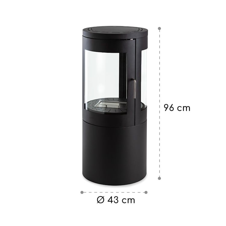 Fiamme Circulo, semineu etanol, arzator inox, 1,2 litri, timp de ardere 4-5 ore. Negru