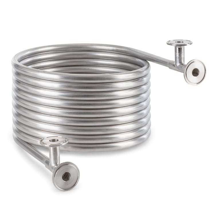 Counterflow, protiprúdový chladič, Ø 28 cm, 9 závitov, nehrdzavejúca oceľ 304