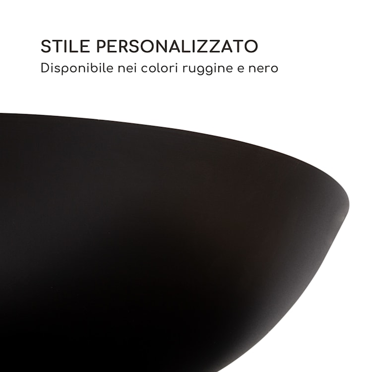 Savage 2.0 Wide Braciere con tagliere in bambù incl. protezione dalle intemperie Nero