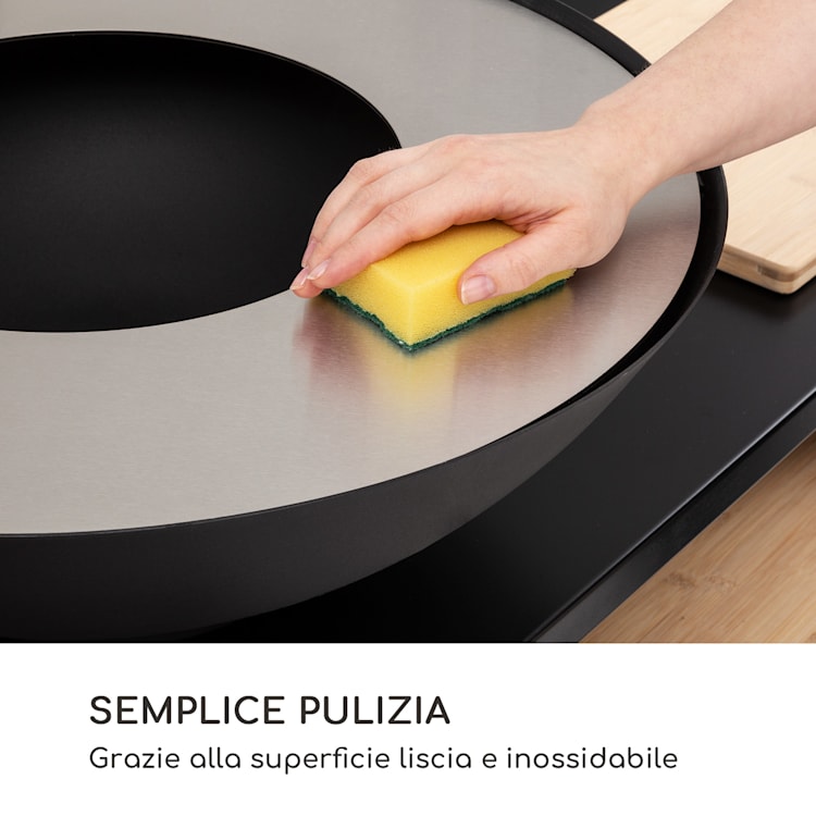 Savage 2.0 Wide Braciere con tagliere in bambù incl. protezione dalle intemperie Nero