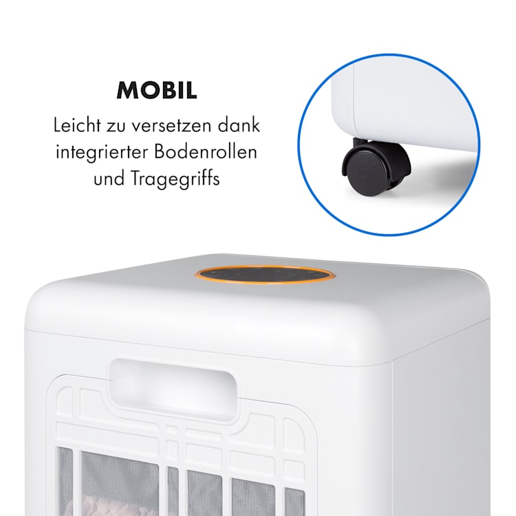 Maxflow Smart 3-in-1 Luftkühler Ventilator Luftbefeuchter 5L WiFi Fernbedienung 2x Eispack Weiß