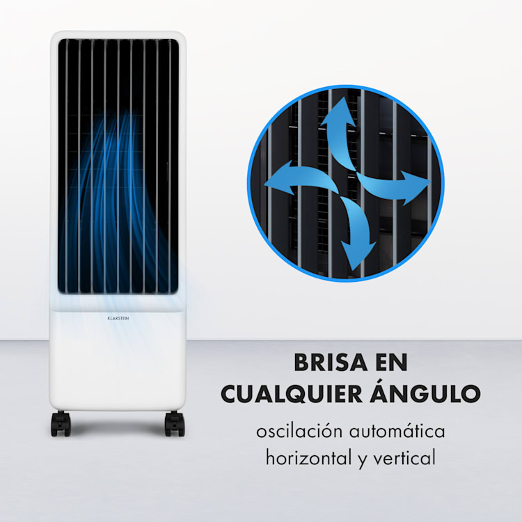 Maxflow Smart 3-en-1 ventilador humidificador 5L WiFi control remoto 2x paquete de hielo Blanco
