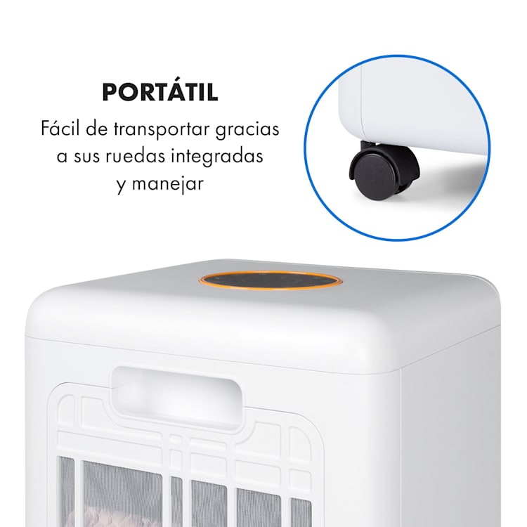 Maxflow Smart 3-en-1 ventilador humidificador 5L WiFi control remoto 2x paquete de hielo Blanco