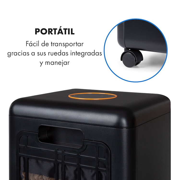 Maxflow Smart 3-en-1 ventilador humidificador 5L WiFi control remoto 2x paquete de hielo Negro