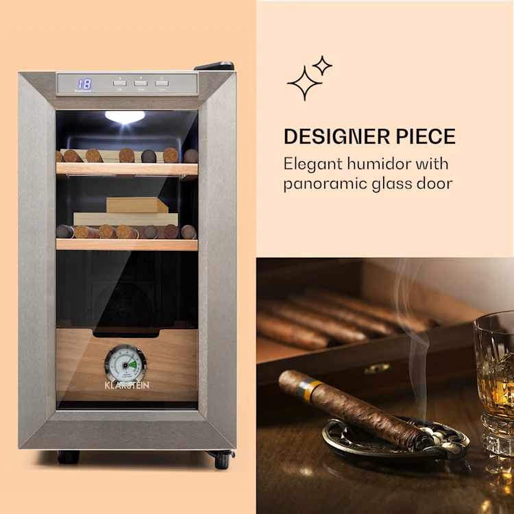 El Presidente 23 Humidor 45 W Touch beech wood 23L LED Silver