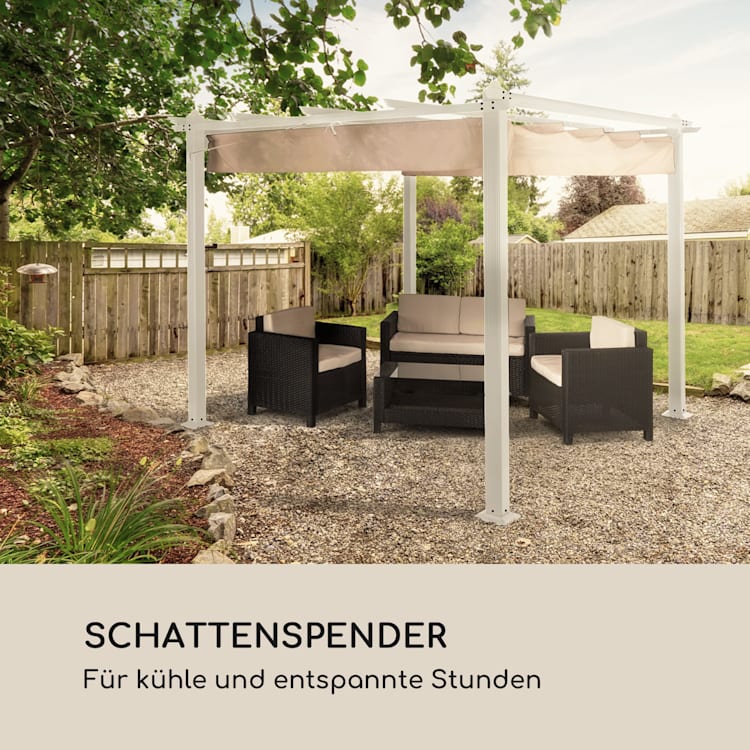 Pantheon Pergola Ersatzdach Dach Sonnendach Plane 3x3 m 3 x 3 m | Beige