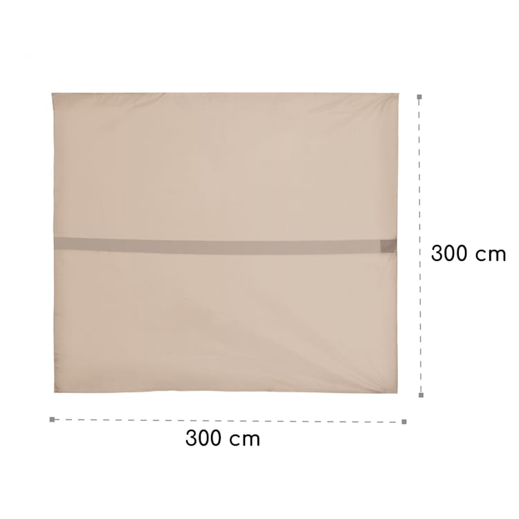Pantheon Cortina Pergola Ersatzdach 200 g/m² Polyester-Tuch 3x3 m inkl. Seilzug 3 x 3 m | Beige