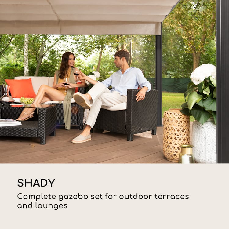 Pantheon Cortina Pergola, cseretető 200 g/m², poliészter szövet, 3 x 6 m, kábelkötegelővel együtt 3 x 6 m | Bézs