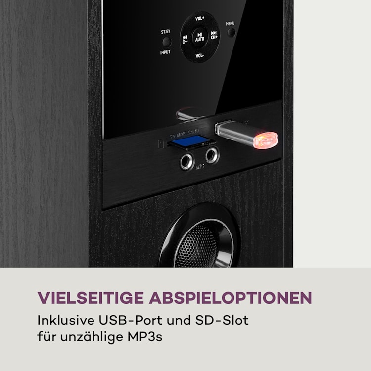 Linie 200A Standlautsprecher 3-Wege 2 x 80 Watt RMS Höhe: 92 cm
